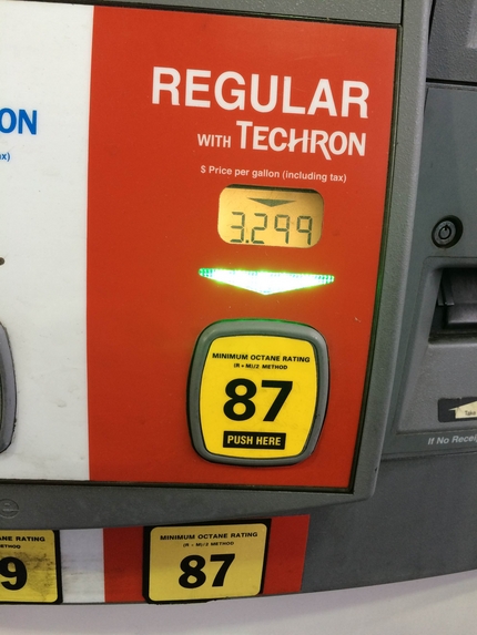 Gas is now 3.299 a gallon
