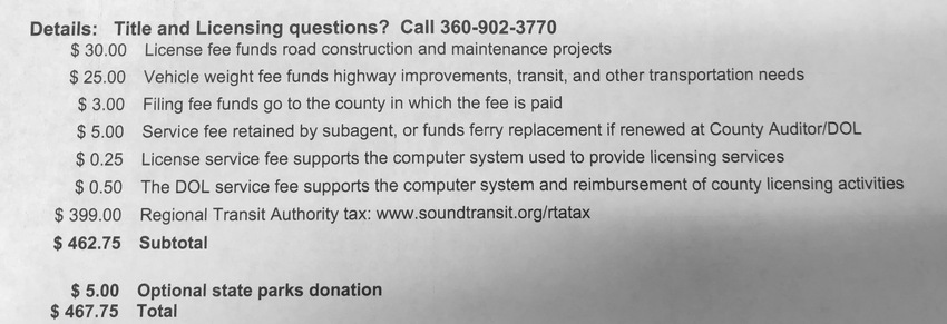 Washington State RTA Tax
