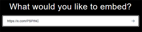 x embed tool paste x page link