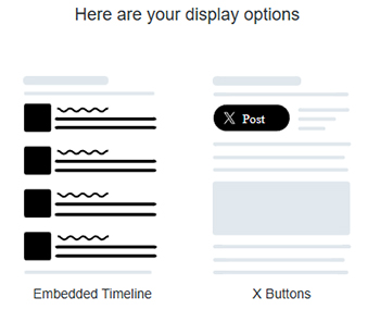 x embed display options