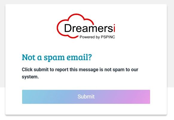 report email as not spam