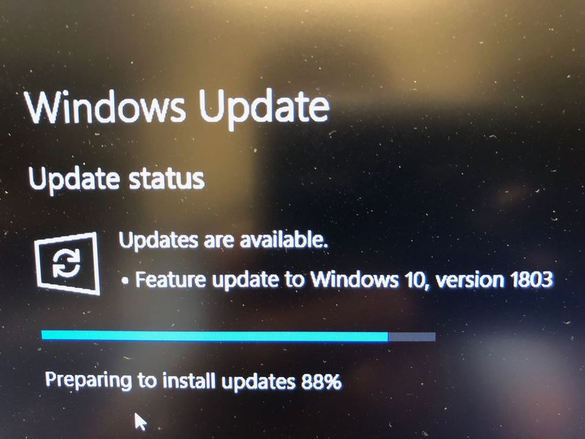 Window 10 version 1803 update...