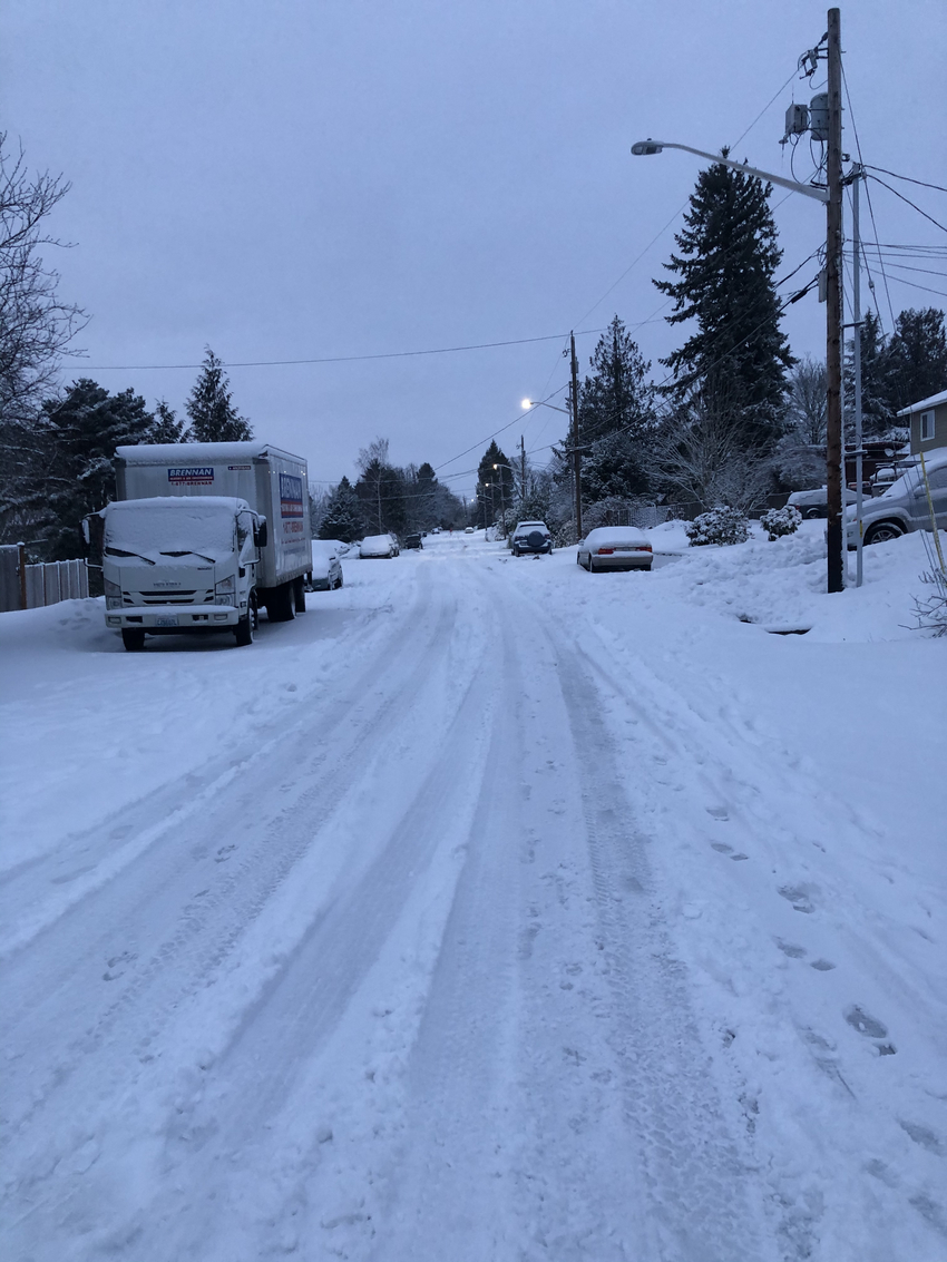 大雪のシアトル