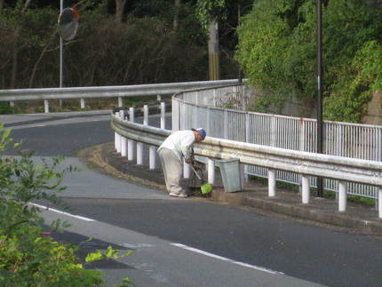 道路のお掃除　ありがとう