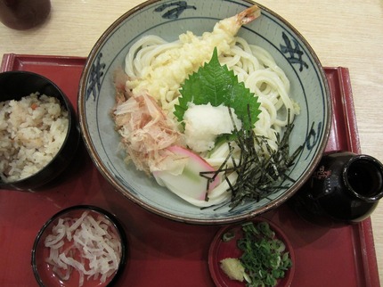 今日のお昼は　杵屋のうどん