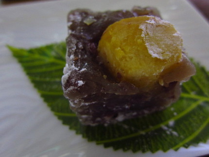 【茶】手作り和菓子屋さんの栗の...