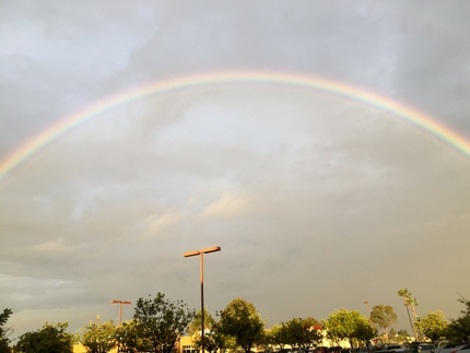サンディエゴ：雨の後の虹
