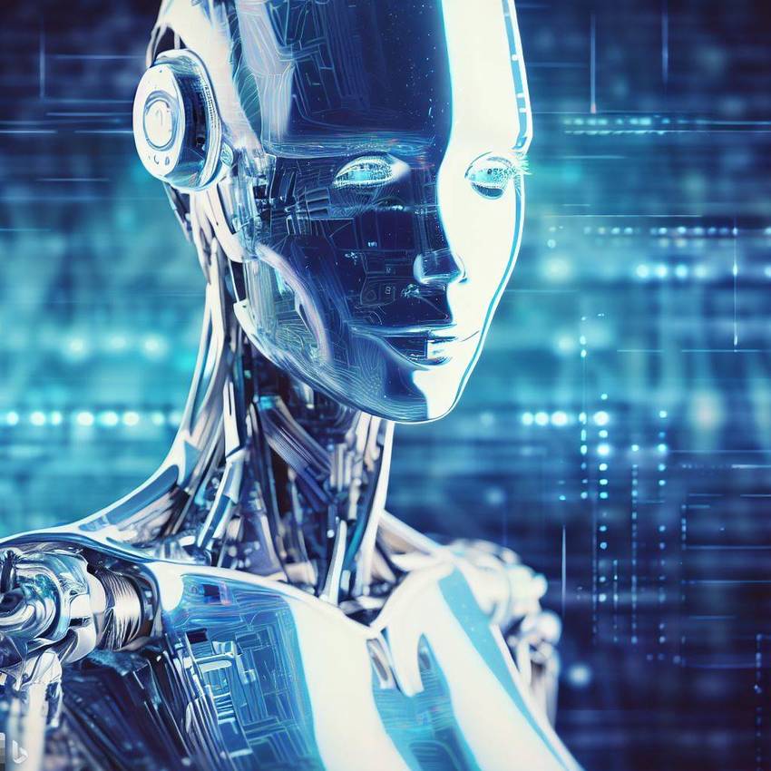 image of AI as a humanoid Bin...