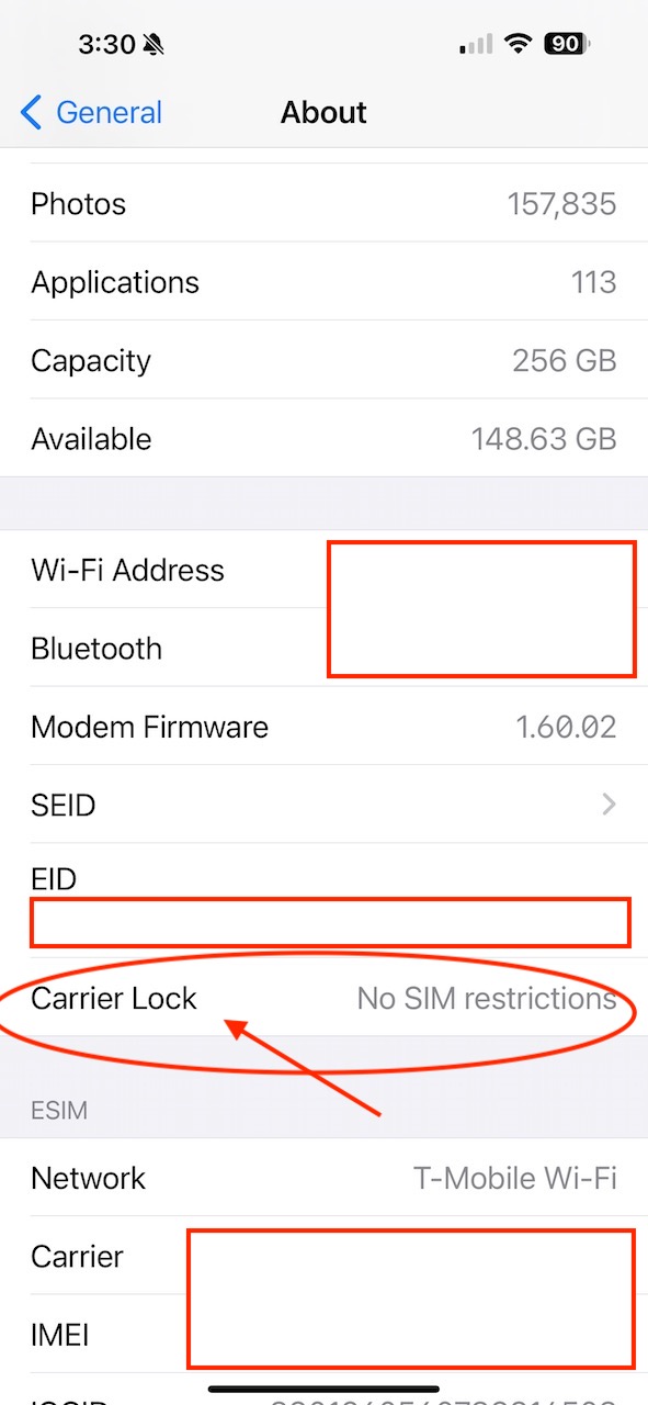 iPhone SIM Lock