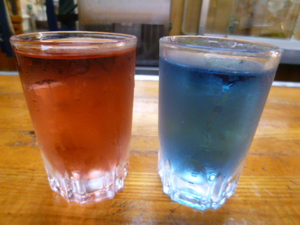 青と赤の日本酒！