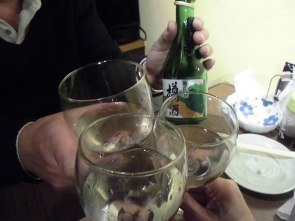 菊正宗樽酒はワイングラスで！