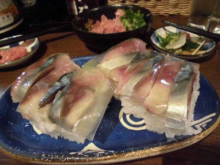 しめ鯖の押し寿司！