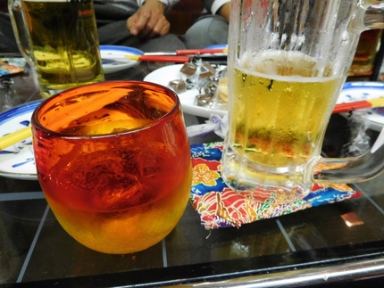 オリオンビールと琉球グラス