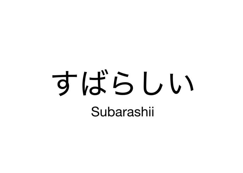 素晴らしい  subarashii - Meaning in Japanese