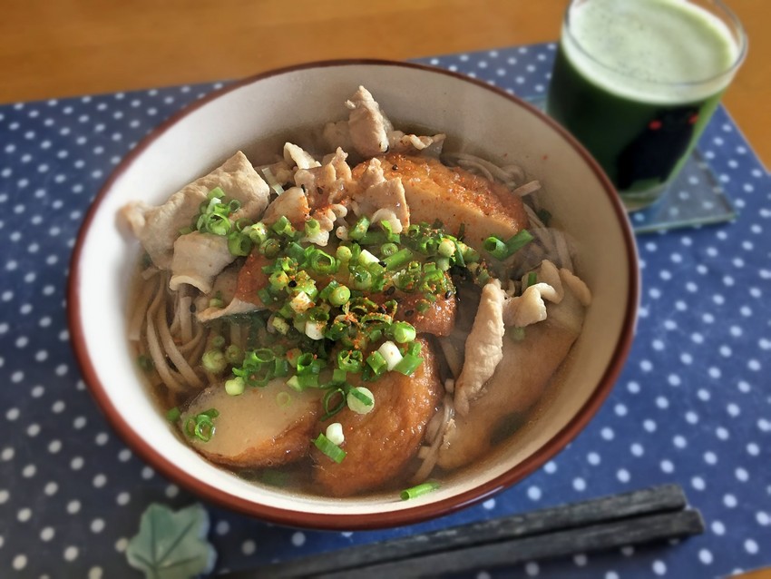 いつもの朝の肉蕎麦