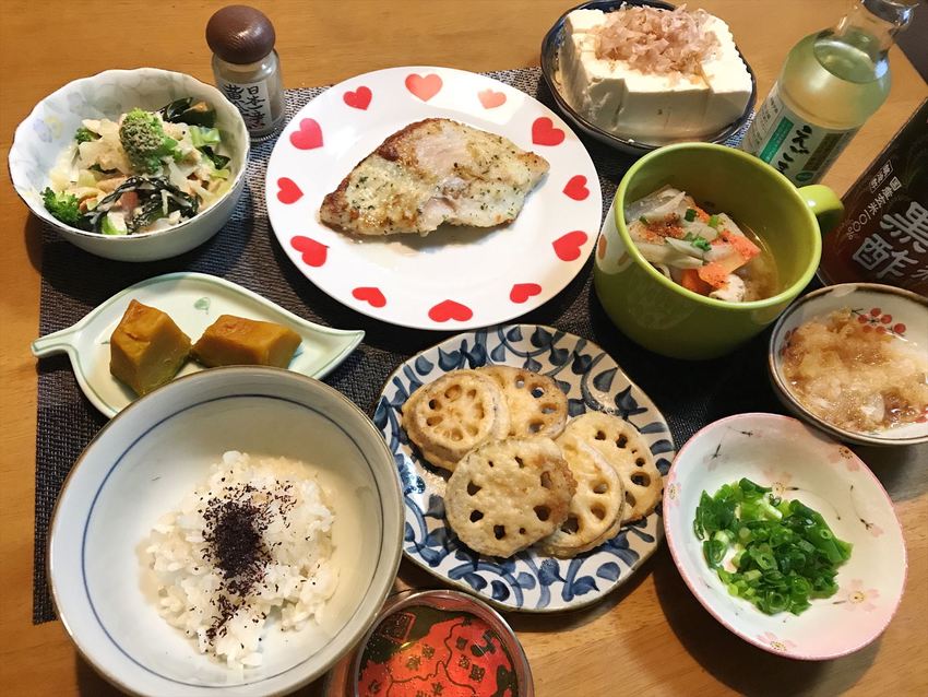 レンコンの天ぷら定食