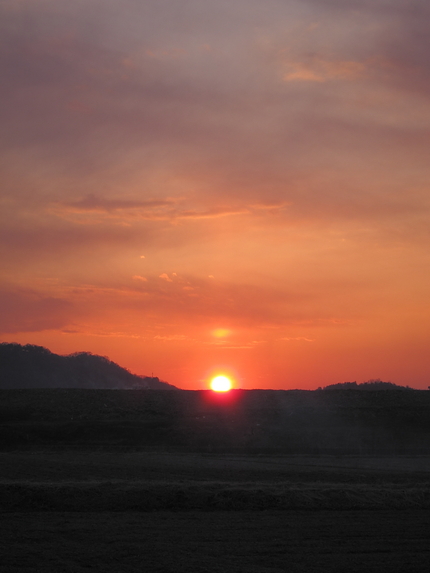 昨日の夕陽