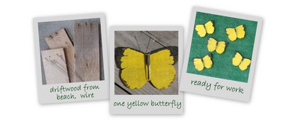 Wooden Yellow Butterflies