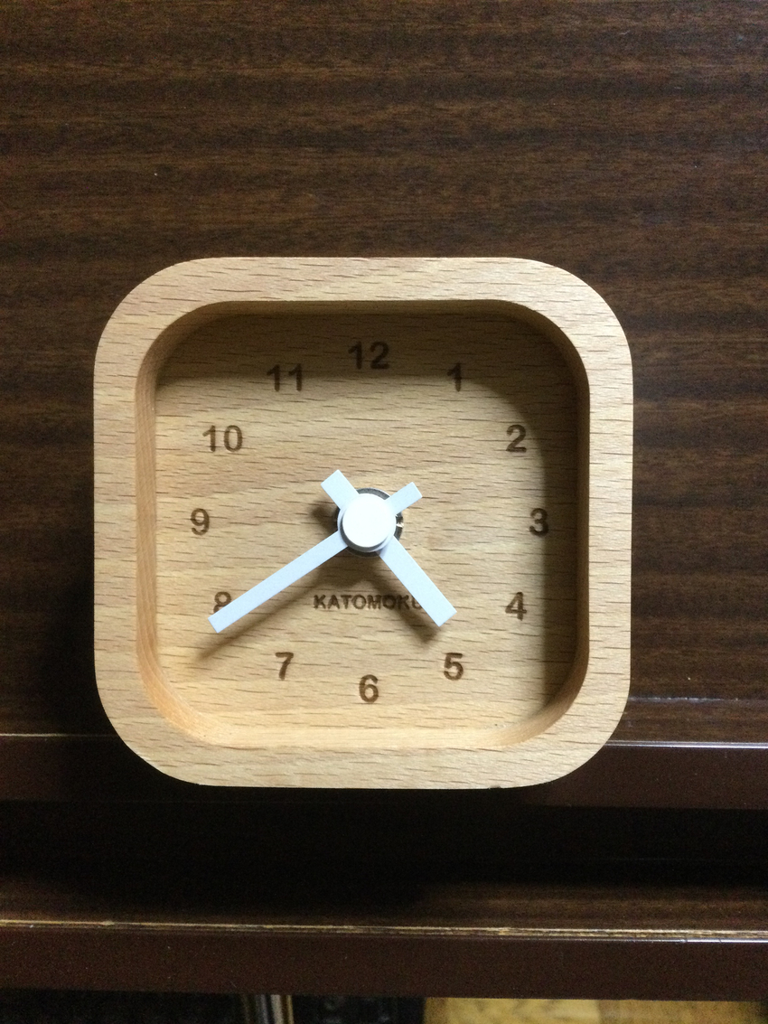 木彫時計