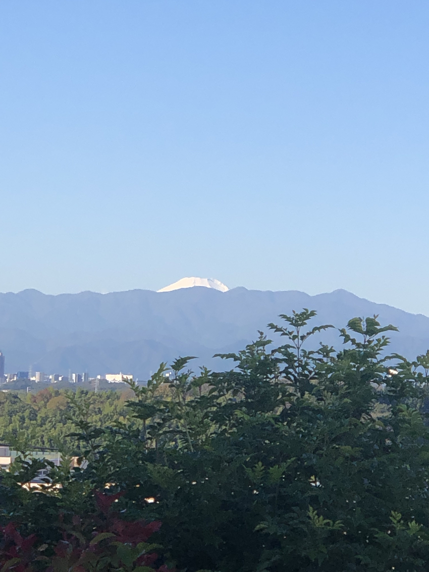 自宅から見える富士山。秋から冬...