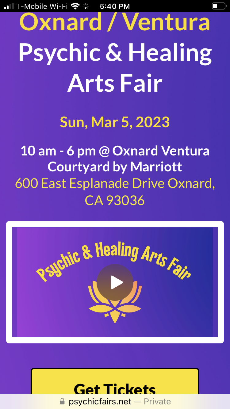 Psychic Healing Event on 3/5