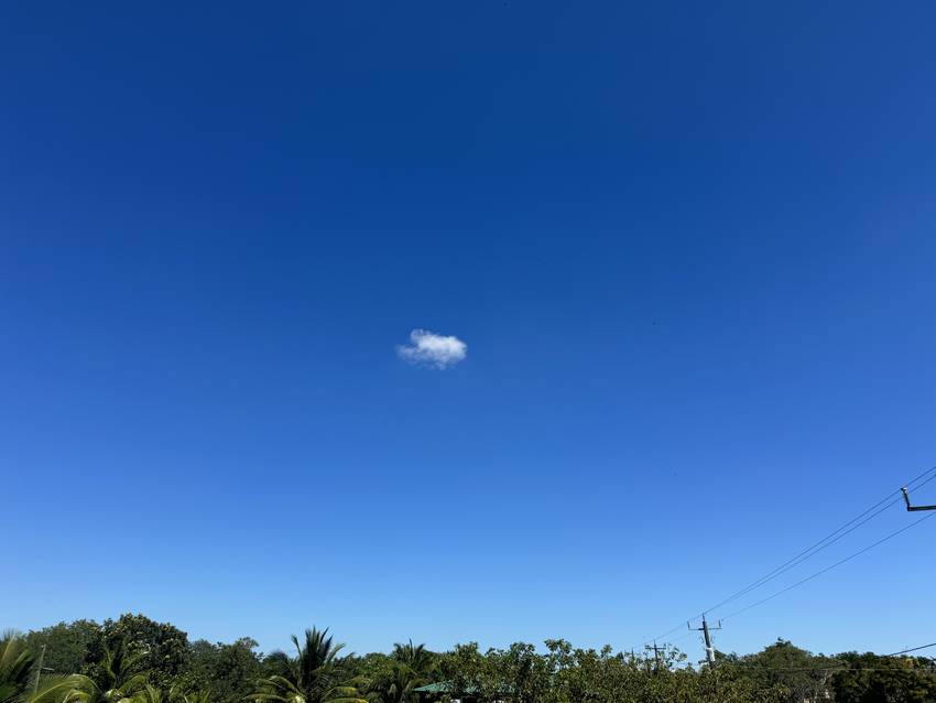雲ひとつしかない青空