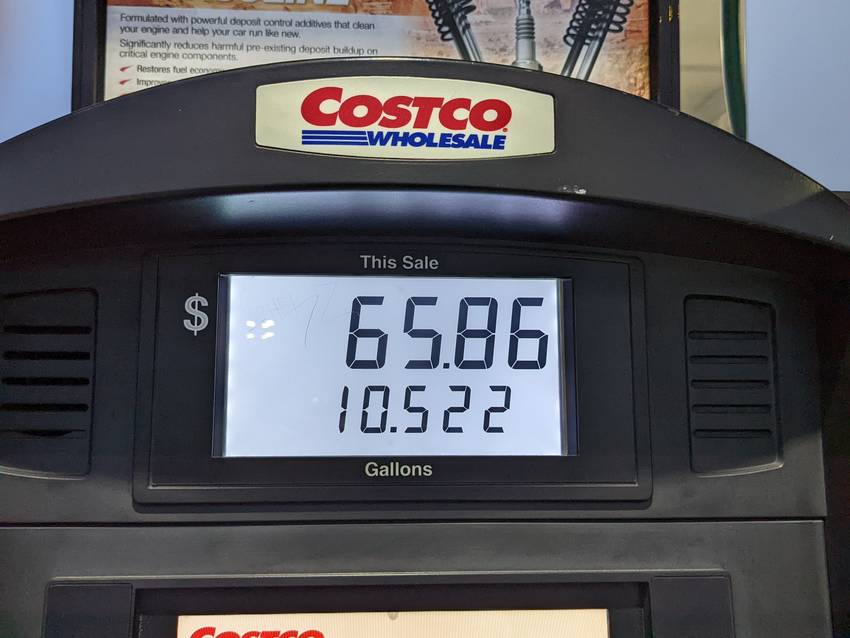 COSTCOのガソリン価格
