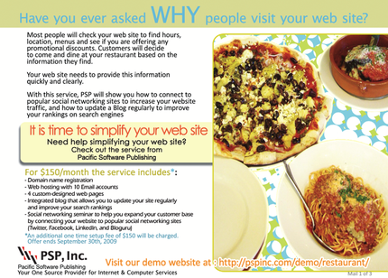 Web for Restaurants