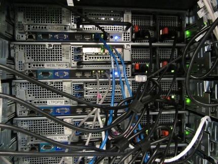 Back of the server racks