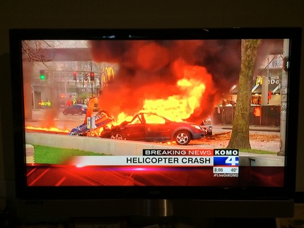 Helicopter Crash at Fisher Plaza
