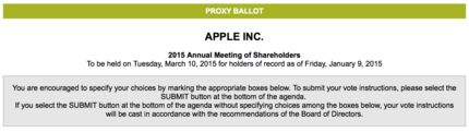Apple Shareholder Meeting