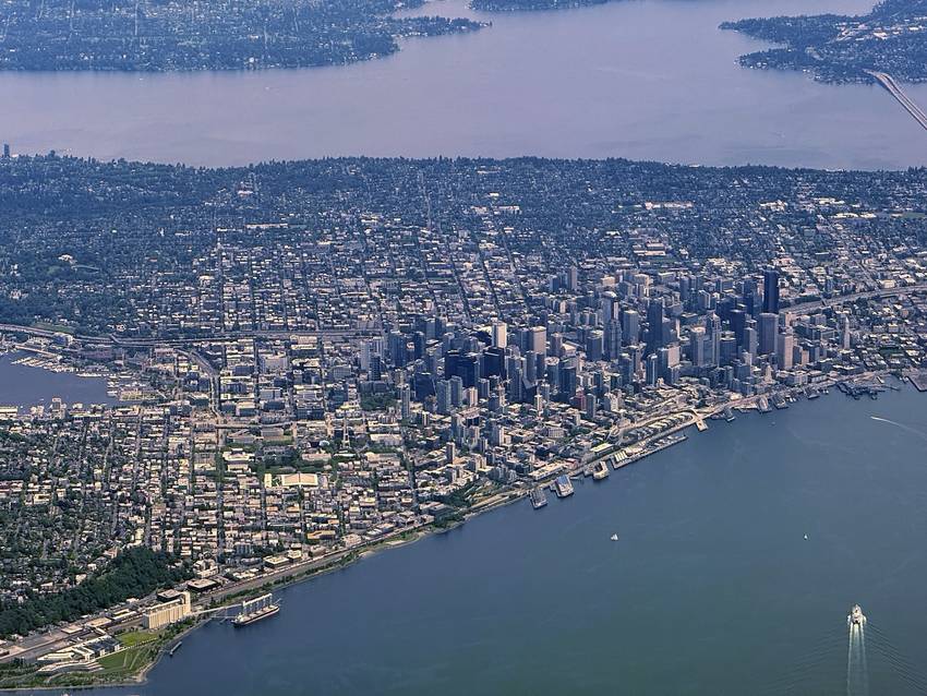 Over Seattle Downtown