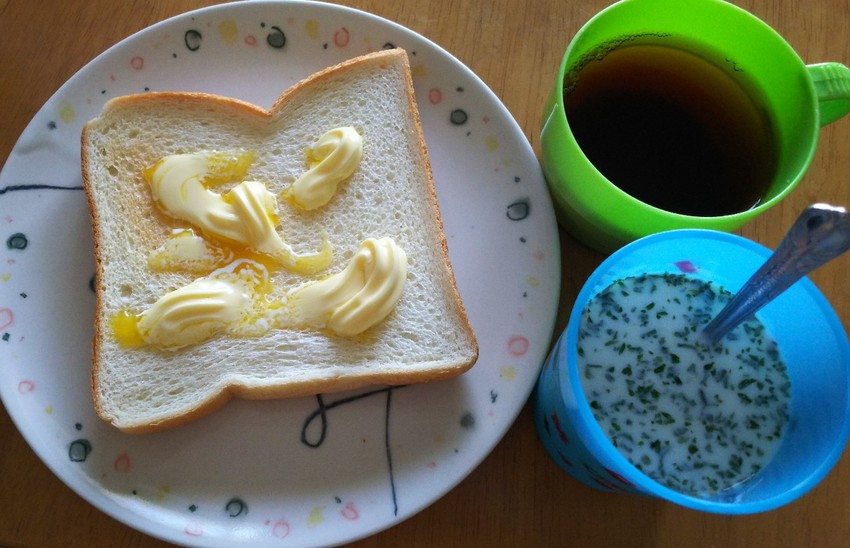 今日のごはん。朝ごはんトースト