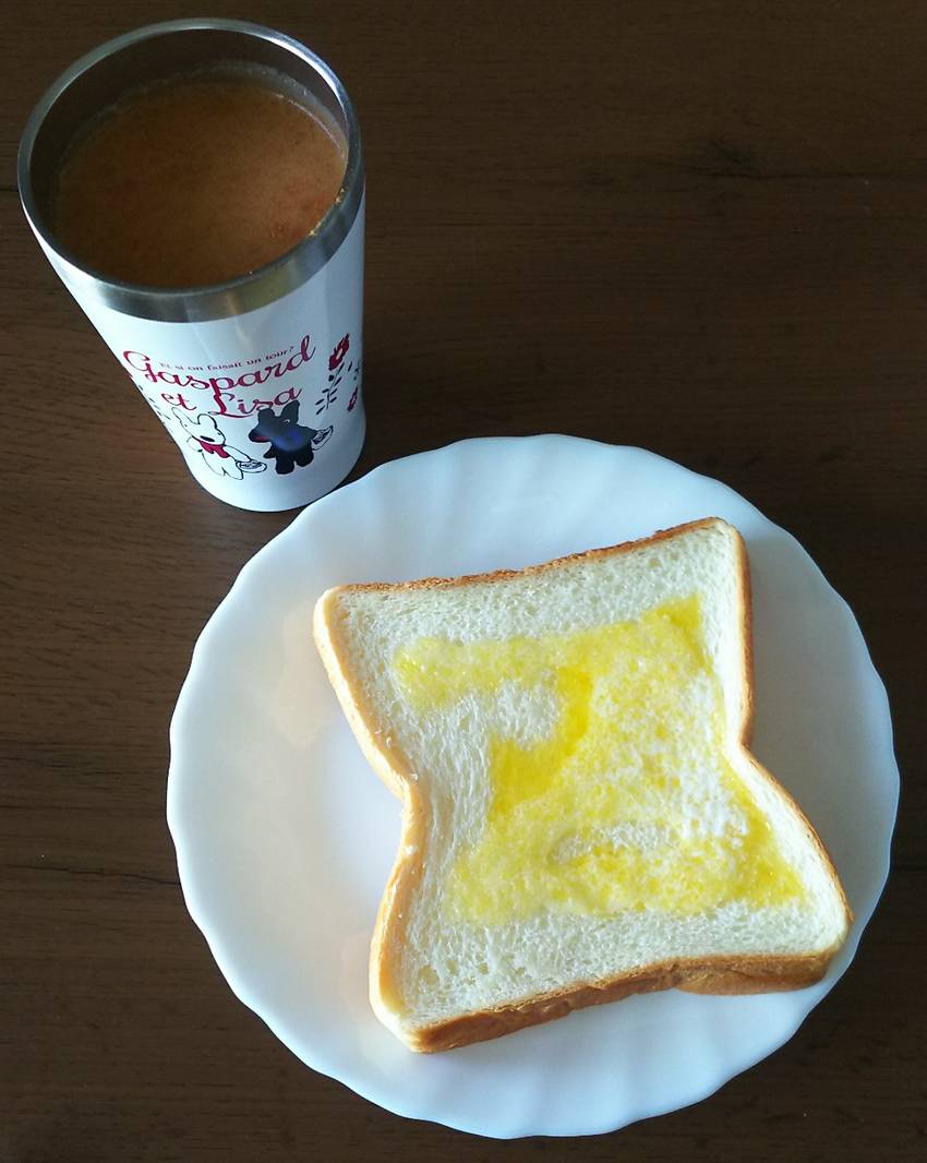 今日のごはん。朝トースト