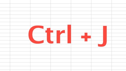 Excelは "Ctrl+J"...