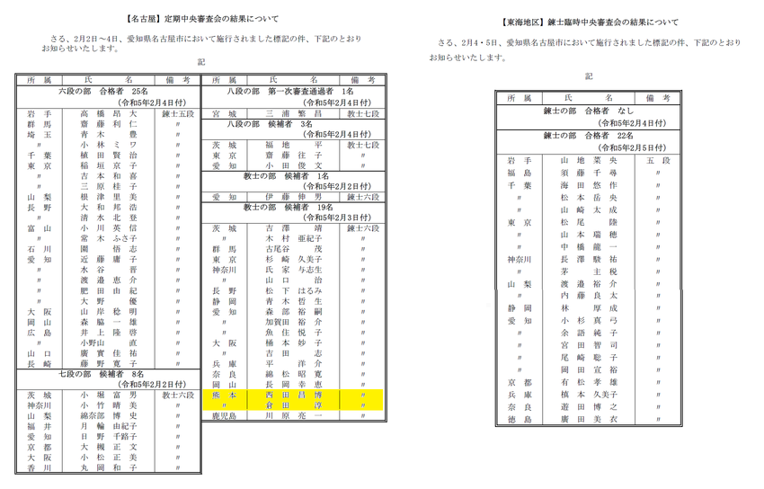 [名古屋]定期中央･[東海地区...