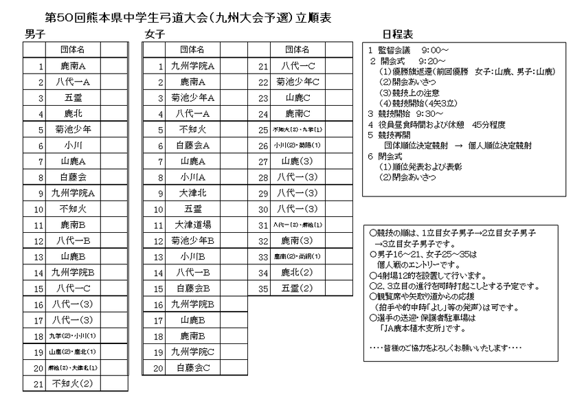 県中学生大会(九州大会予選)の...