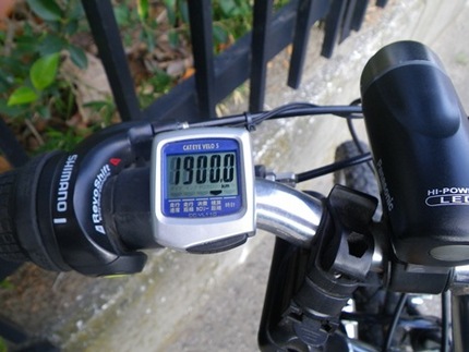 自転車積算距離1900キロ達成...